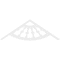 Ekena Millwork Pitch Classic Wagon Wheel Architectural Grade PVC Gable Pediment, 72"W x 24"H x 1"P (8/12) GPP072X024X100CWW - alternate 2